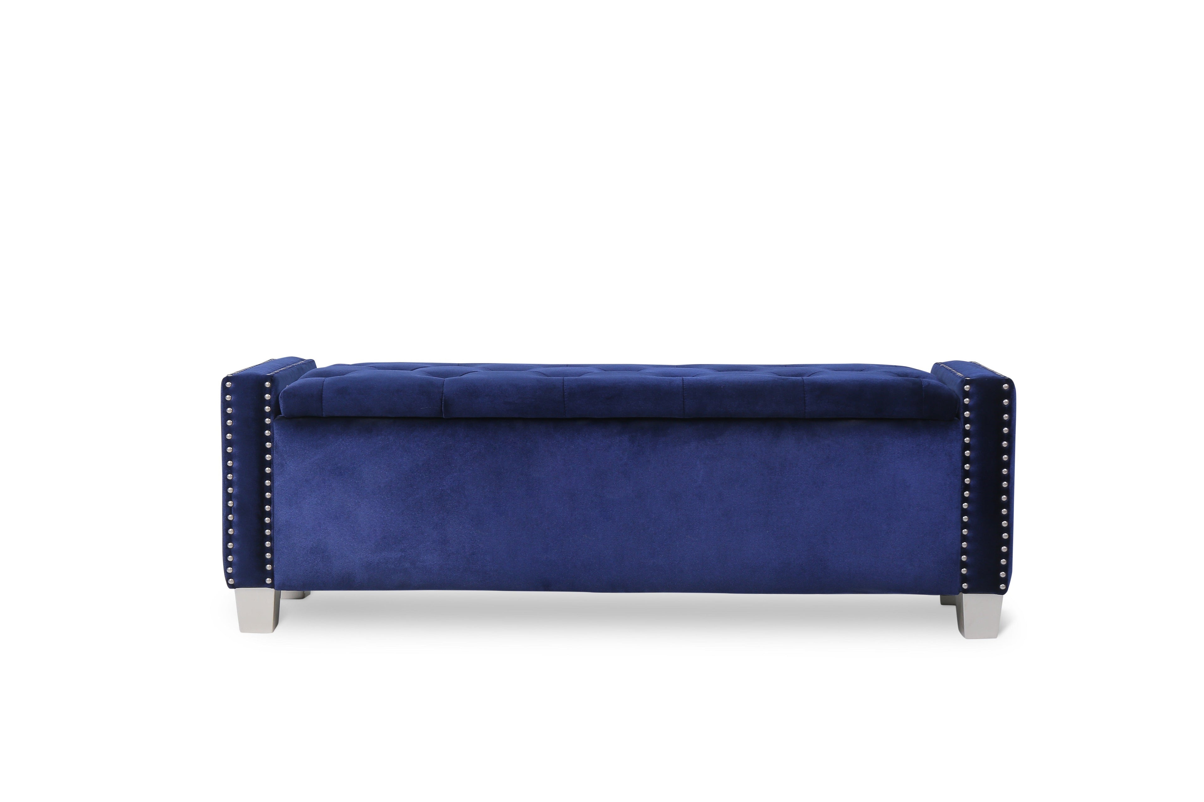 Franco Blue Velvet Storage Bench - SH228BLU-BH - Bien Home Furniture &amp; Electronics