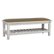Franco Brown/Antique White Bench - 205337 - Bien Home Furniture & Electronics