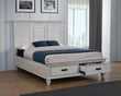 Franco California King Storage Bed Antique White - 205330KW - Bien Home Furniture & Electronics