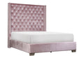 Franco Pink Velvet King Upholstered Bed - SET | SH228KPNK-1 | SH228KPNK-3 - Bien Home Furniture & Electronics