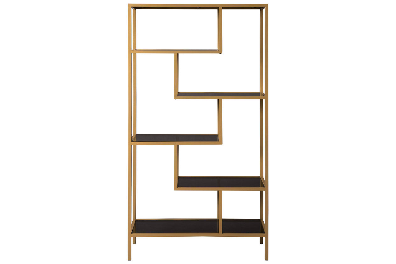 Frankwell Gold Finish Bookcase - A4000286 - Bien Home Furniture & Electronics