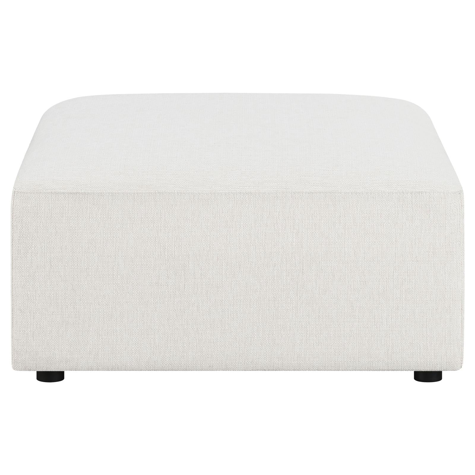 Freddie Upholstered Square Ottoman Pearl - 551643 - Bien Home Furniture &amp; Electronics