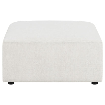 Freddie Upholstered Square Ottoman Pearl - 551643 - Bien Home Furniture &amp; Electronics