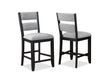 Frey Black/Gray Counter Height Chair, Set of 2 - 2716S-24 - Bien Home Furniture & Electronics
