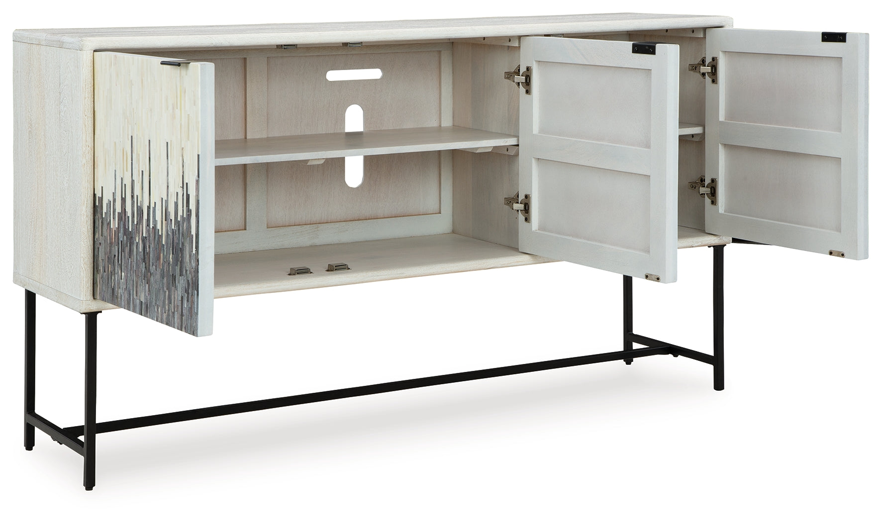 Freyton White/Gray Accent Cabinet - A4000582 - Bien Home Furniture & Electronics