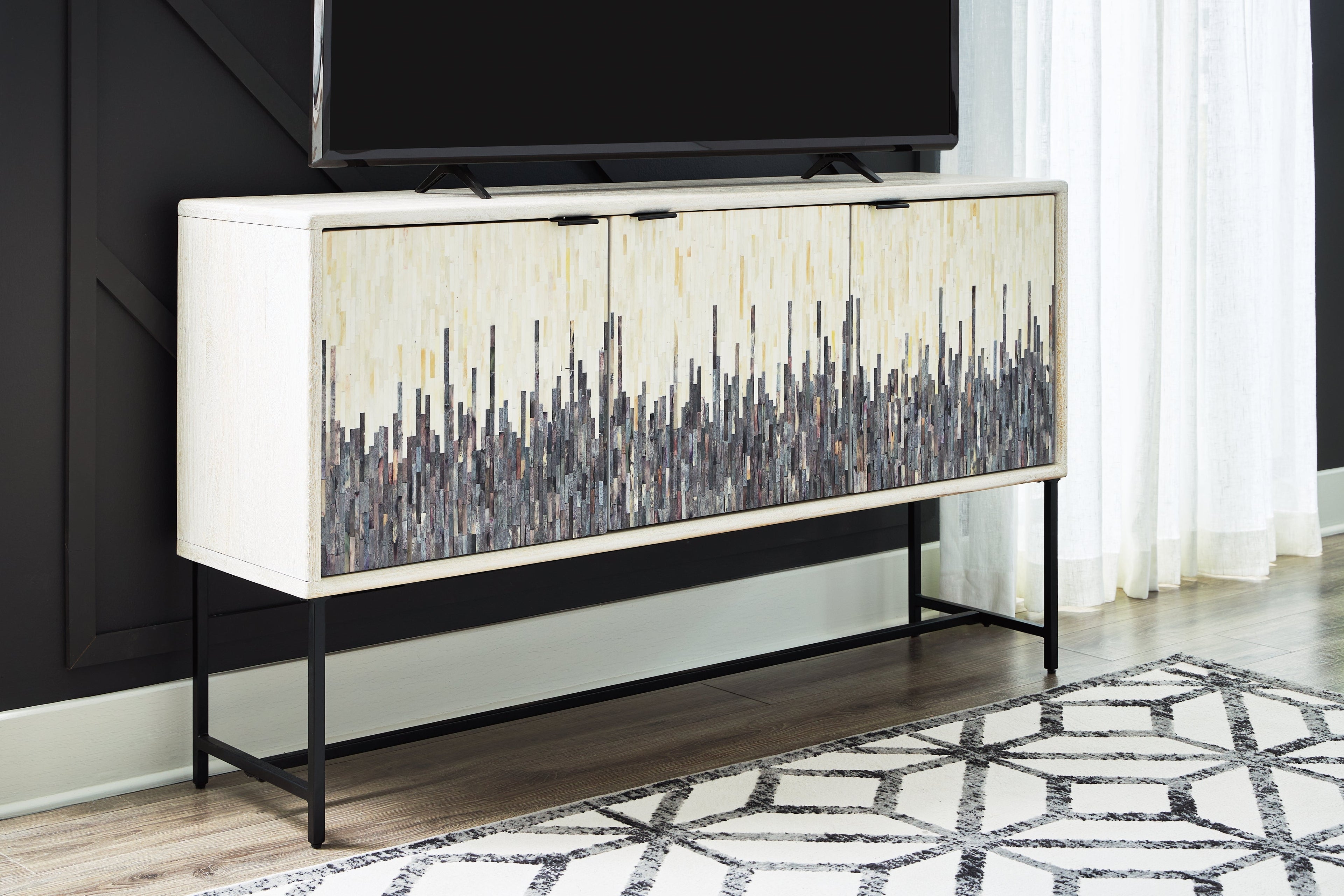 Freyton White/Gray Accent Cabinet - A4000582 - Bien Home Furniture & Electronics