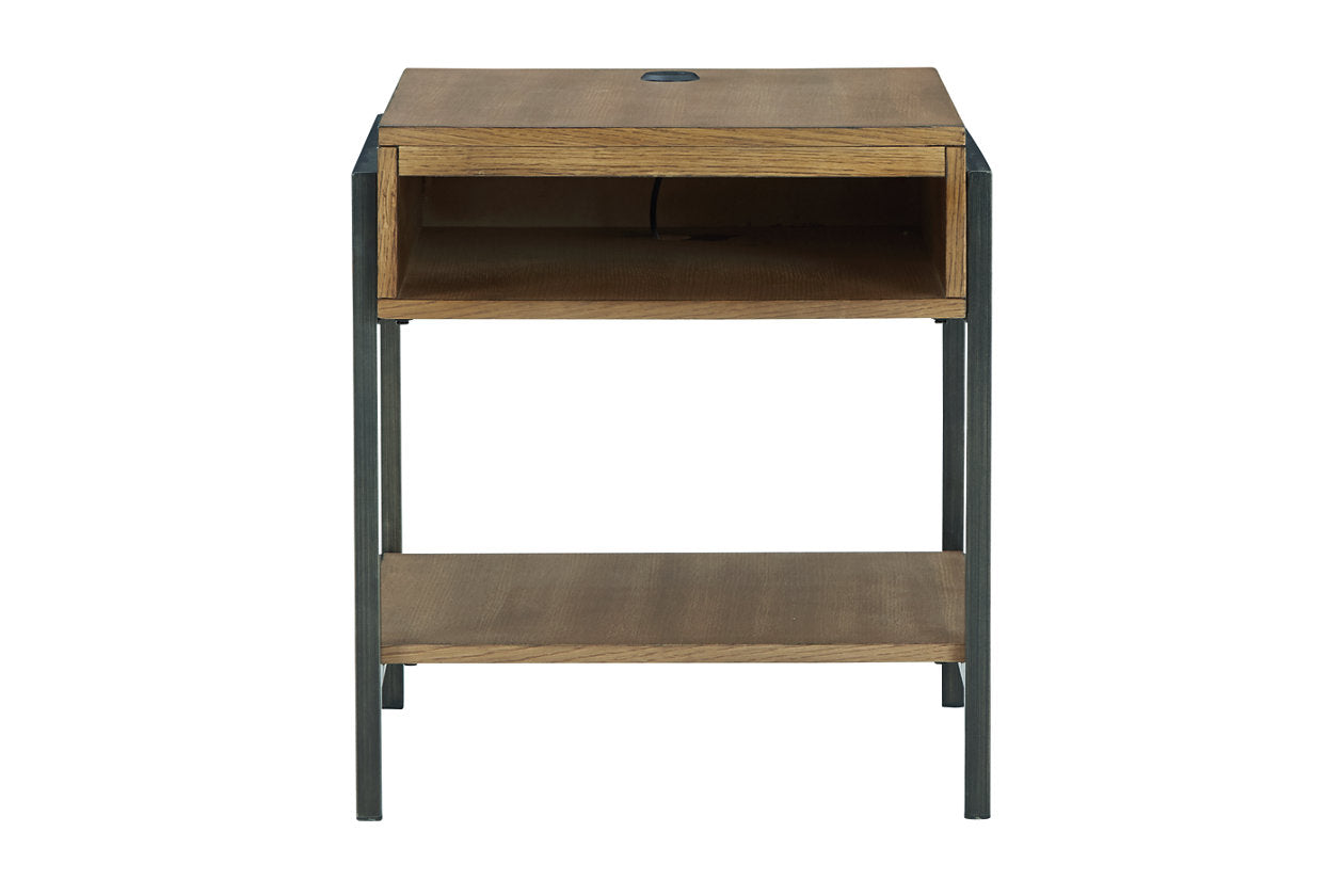 Fridley Brown/Black End Table - T964-3 - Bien Home Furniture & Electronics