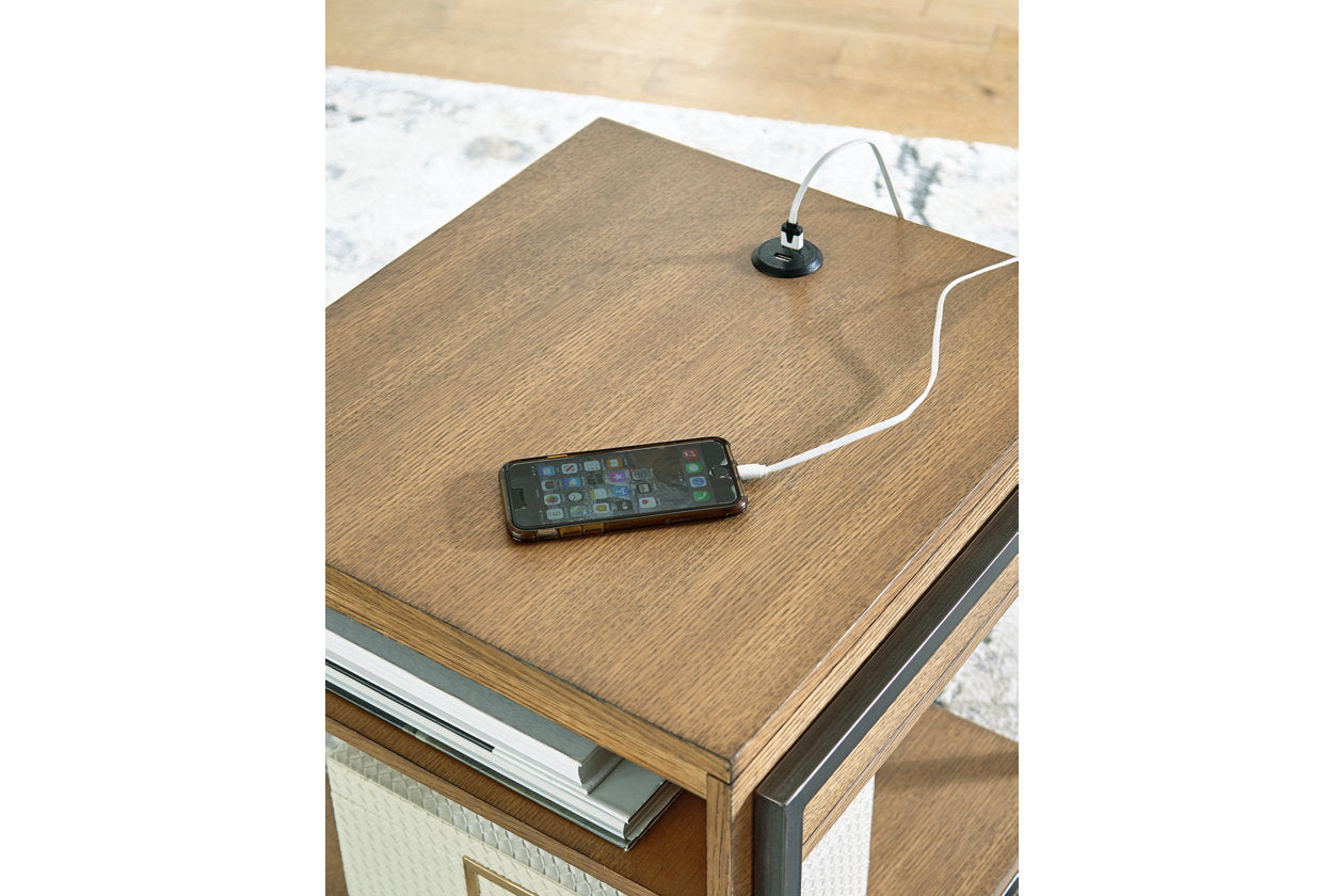 Fridley Brown/Black End Table - T964-3 - Bien Home Furniture & Electronics