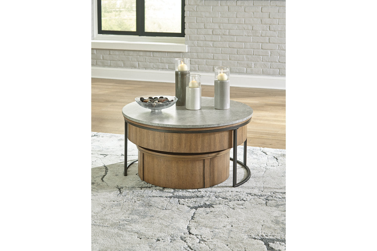 Fridley Gray/Brown/Black Nesting Coffee Table, Set of 2 - T964-8 - Bien Home Furniture & Electronics