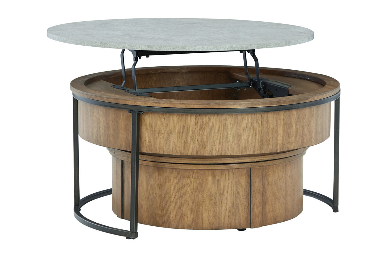 Fridley Gray/Brown/Black Nesting Coffee Table, Set of 2 - T964-8 - Bien Home Furniture & Electronics