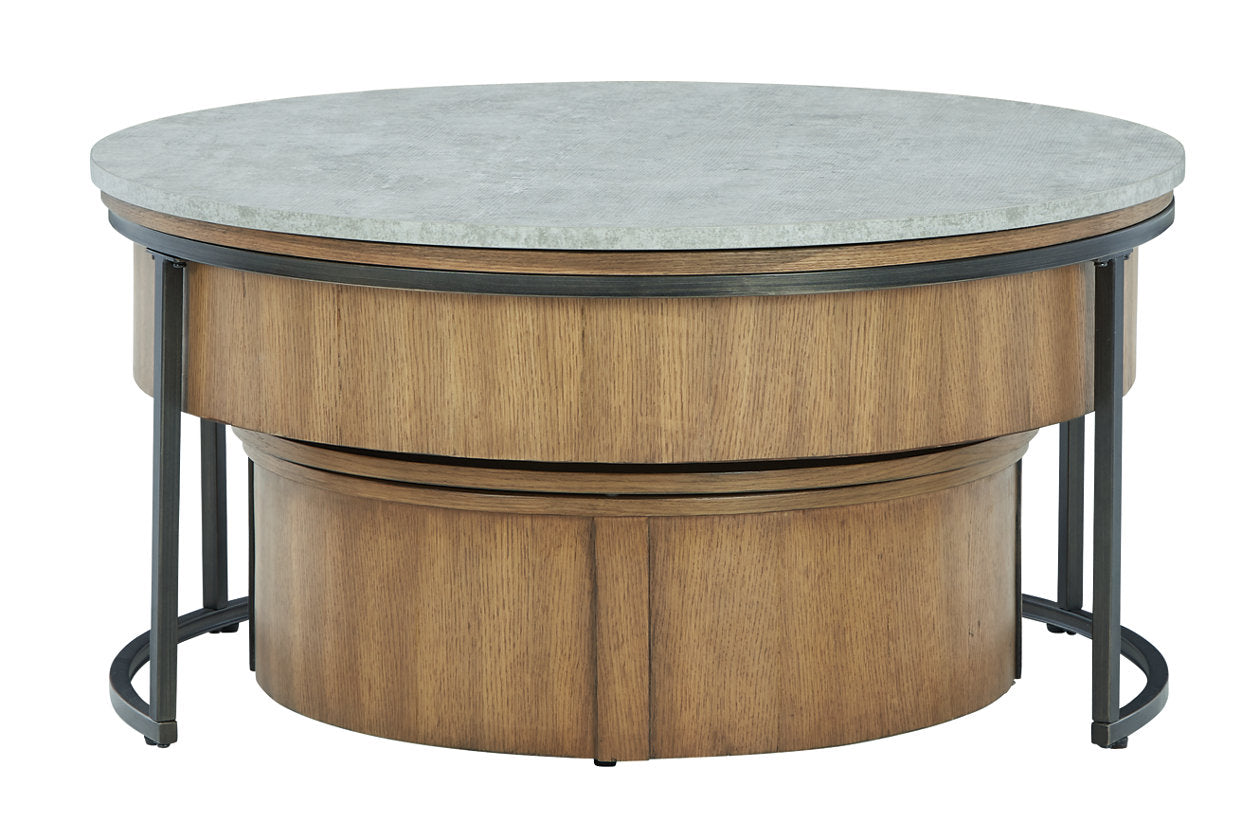 Fridley Gray/Brown/Black Nesting Coffee Table, Set of 2 - T964-8 - Bien Home Furniture & Electronics