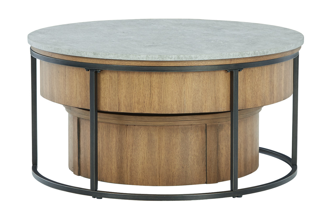 Fridley Gray/Brown/Black Nesting Coffee Table, Set of 2 - T964-8 - Bien Home Furniture & Electronics