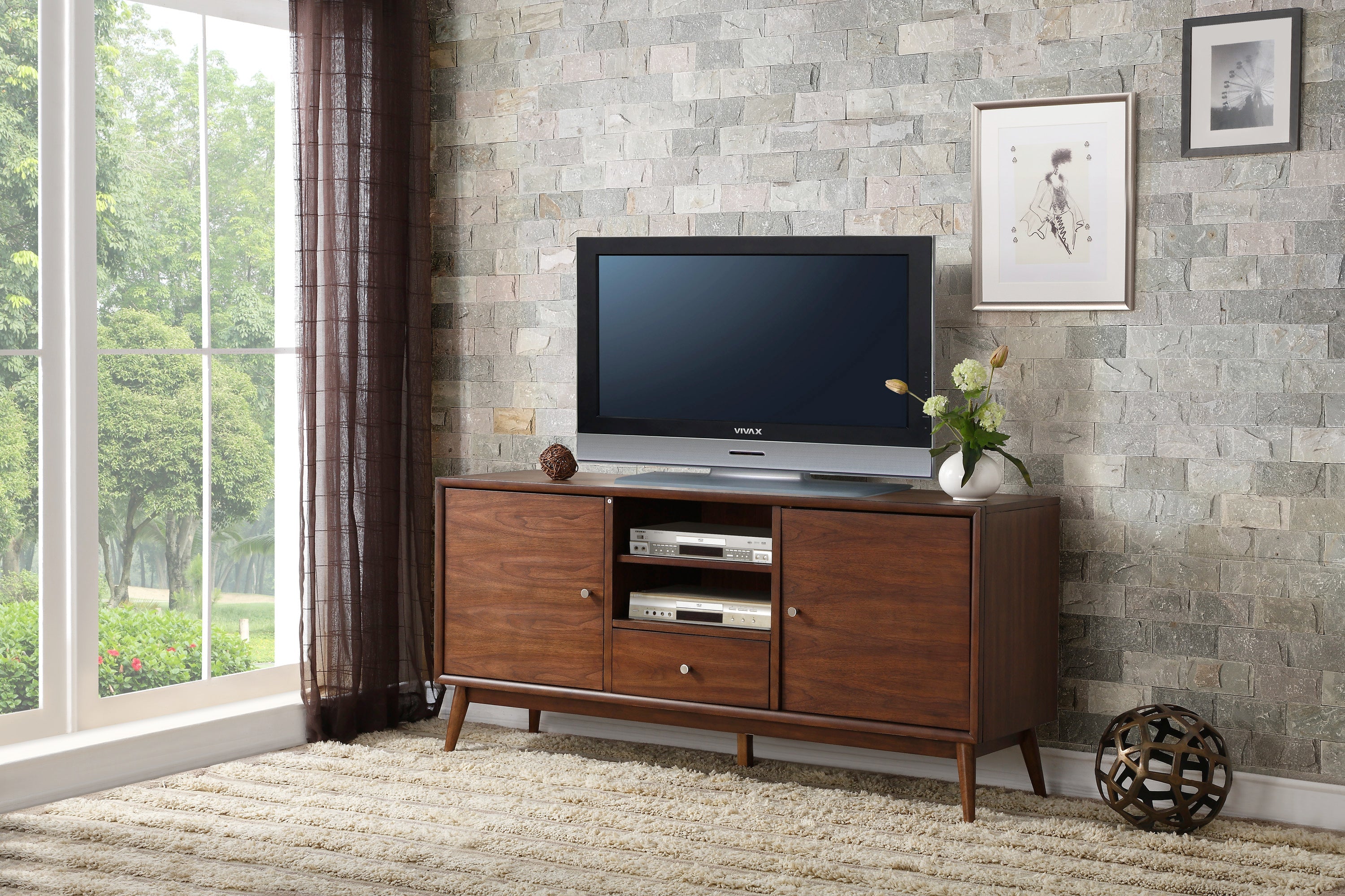 Frolic Brown TV Stand - 35900-64T - Bien Home Furniture & Electronics