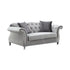 Frostine Button Tufted Loveseat Silver - 551162 - Bien Home Furniture & Electronics