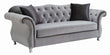 Frostine Button Tufted Sofa Silver - 551161 - Bien Home Furniture & Electronics