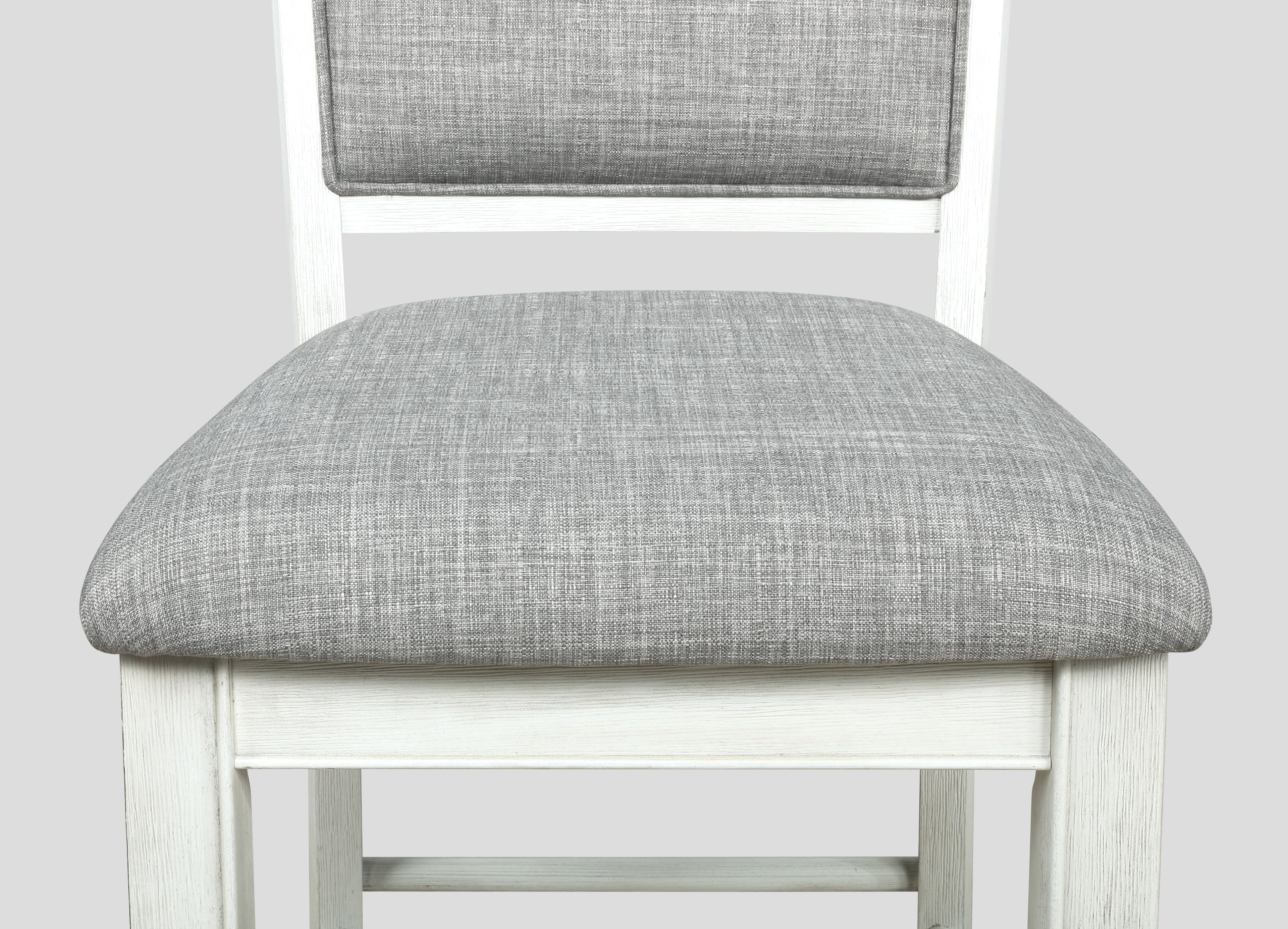 Fulton Chalk/White Counter Height Set - SET | 2727CG-T-4848 | 2727WH-S-24(4) - Bien Home Furniture & Electronics