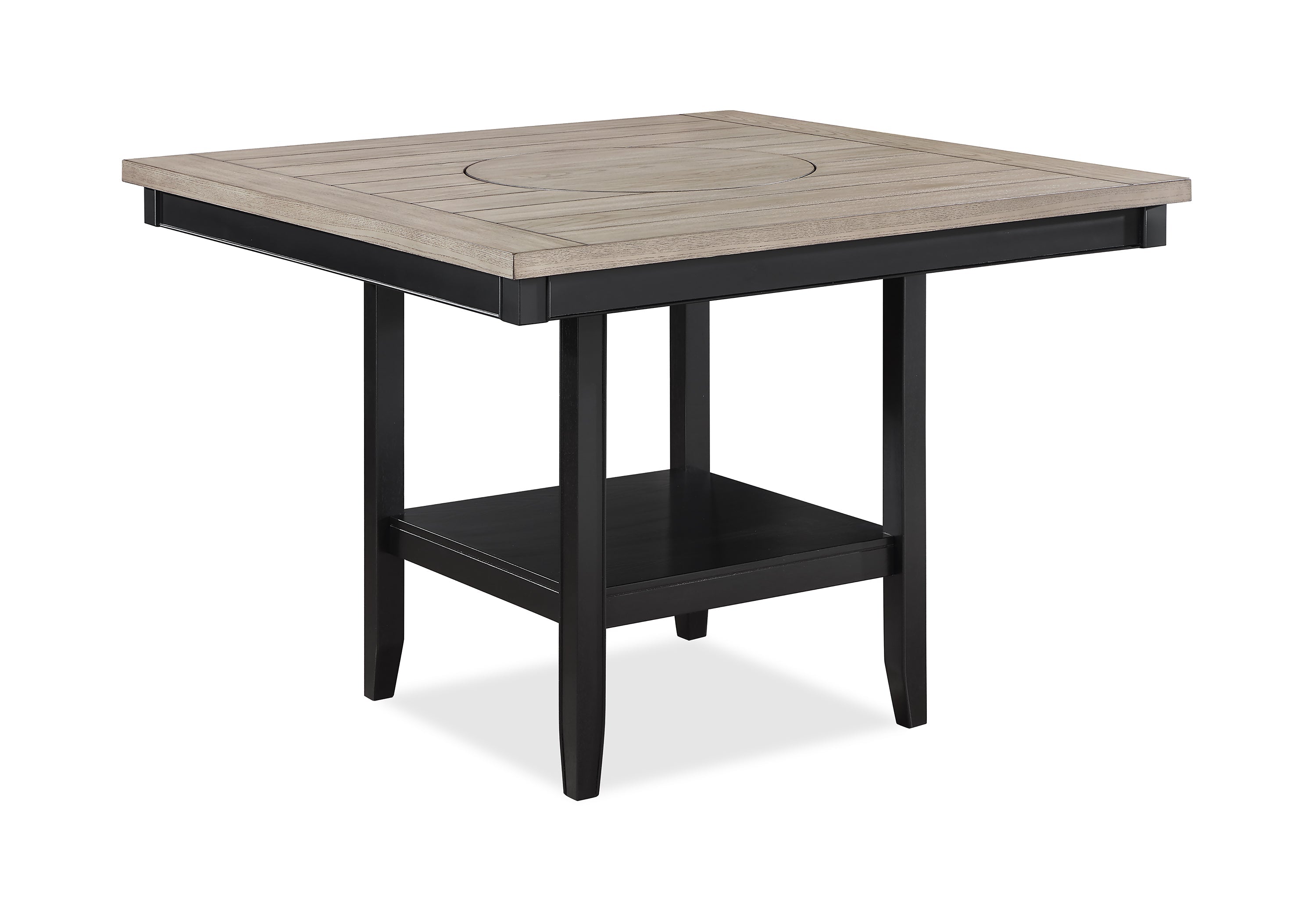 Fulton Charcoal/Light Gray Extendable Counter Height Dining Set - SET | 2727LG-T-4848 | 2727LG-S-24(2) - Bien Home Furniture & Electronics