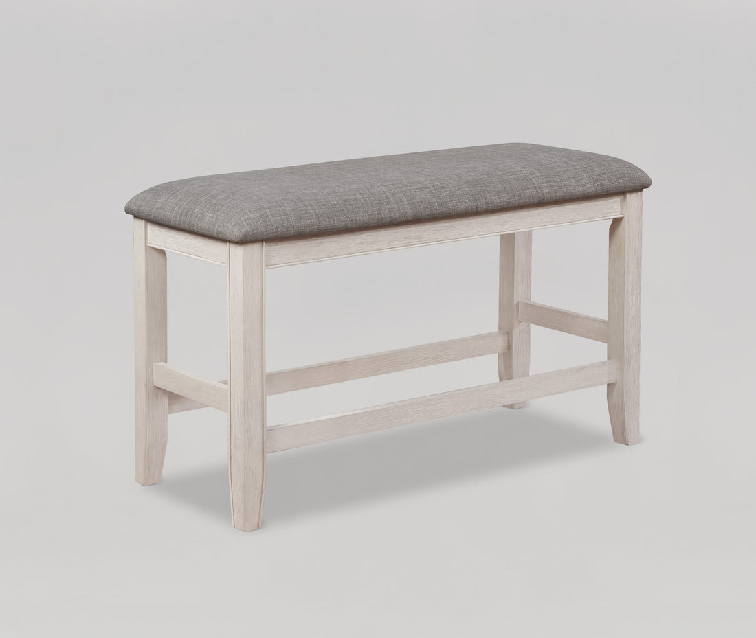 Fulton White Counter Height Bench - 2727WH-BENCH - Bien Home Furniture & Electronics