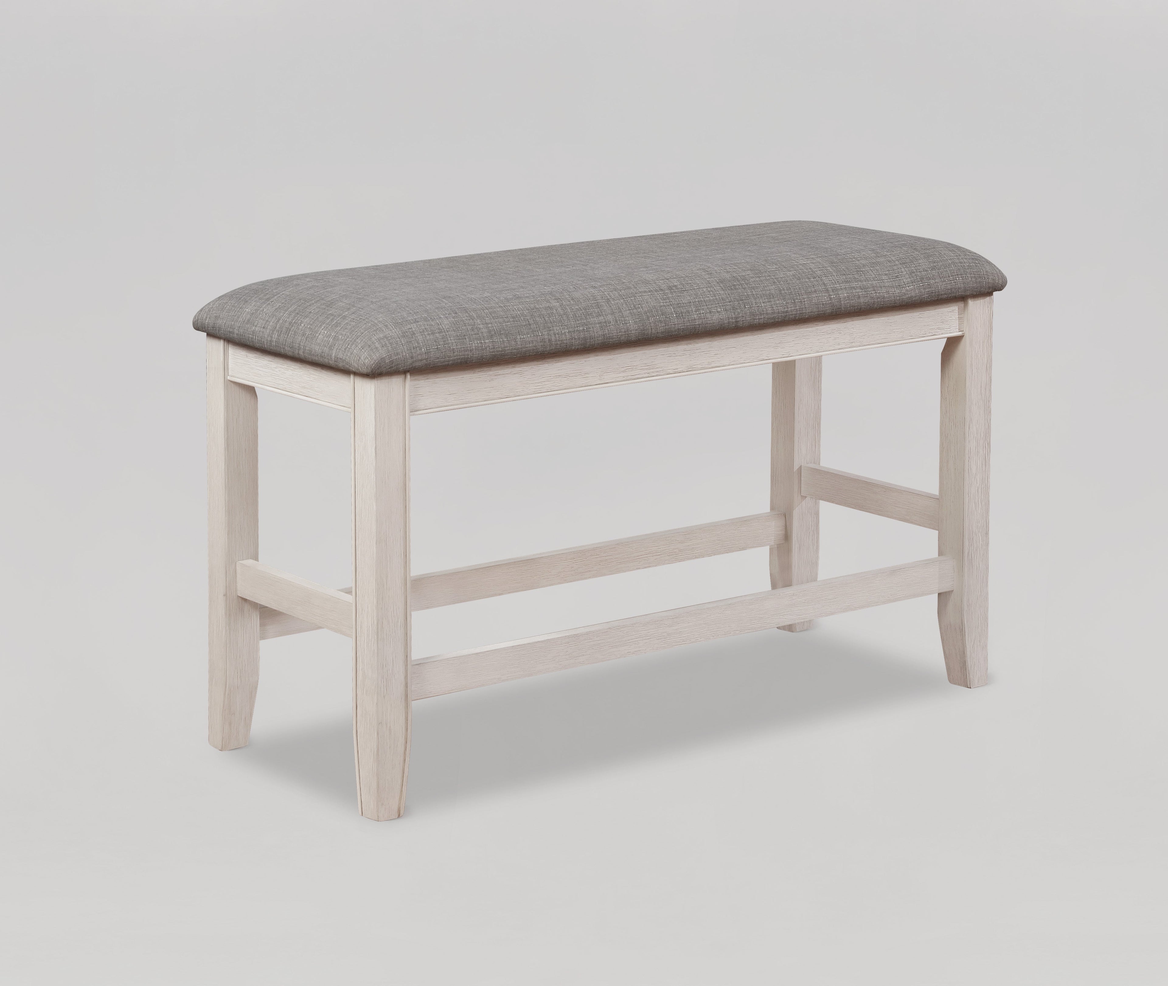 Fulton White Counter Height Bench - 2727WH-BENCH - Bien Home Furniture & Electronics