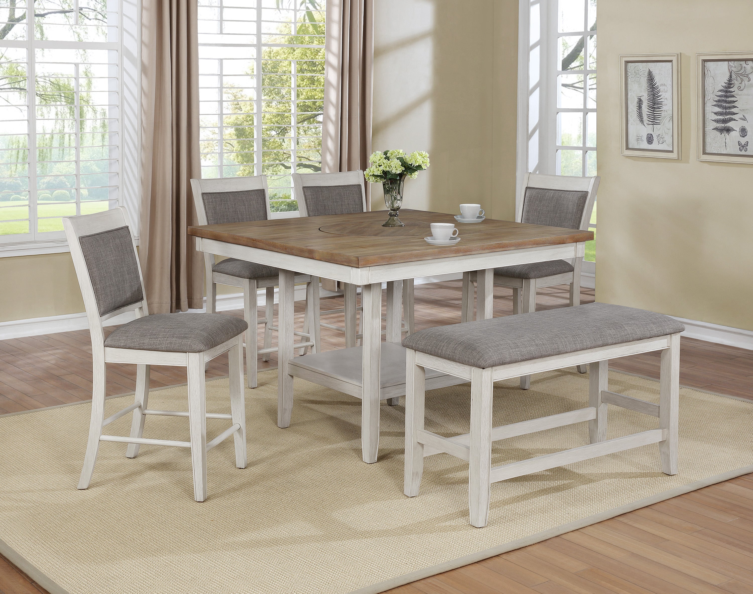 Fulton White Counter Height Chair, Set of 2 - 2727WH-S-24 - Bien Home Furniture & Electronics