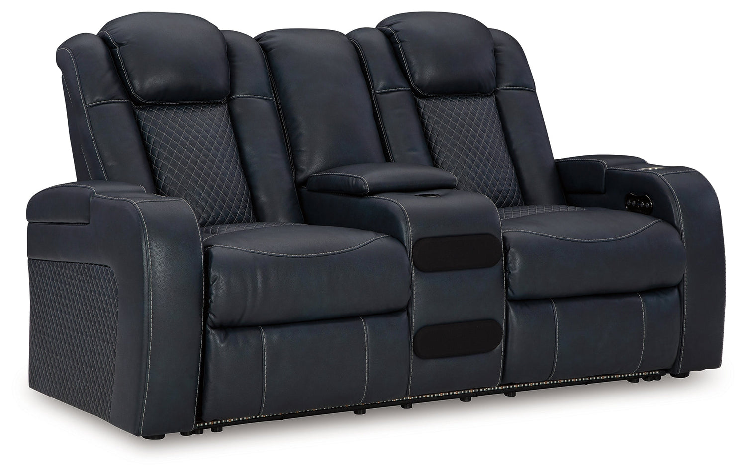 Fyne-Dyme Sapphire Power Reclining Loveseat with Console - 3660318 - Bien Home Furniture & Electronics