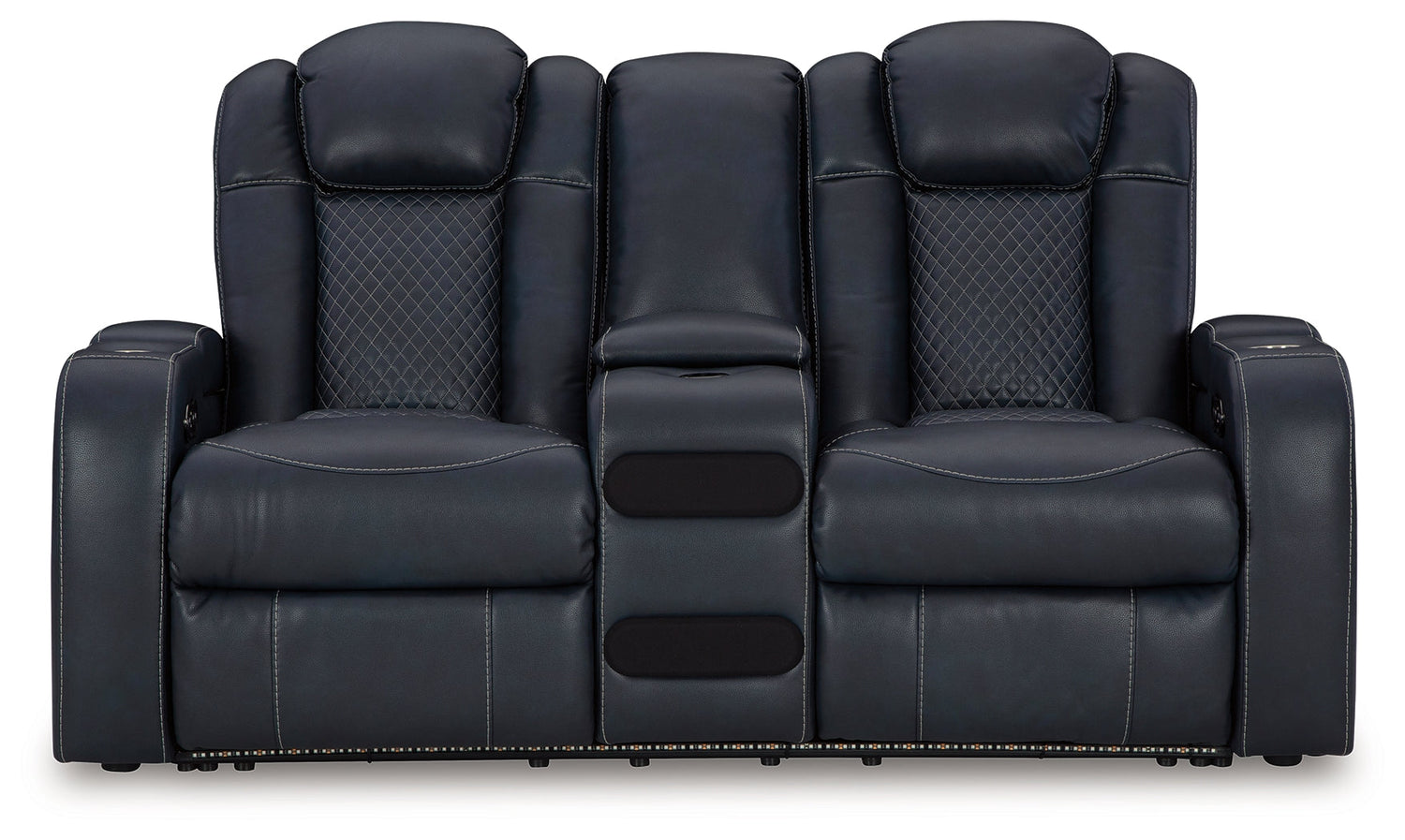 Fyne-Dyme Sapphire Power Reclining Loveseat with Console - 3660318 - Bien Home Furniture & Electronics