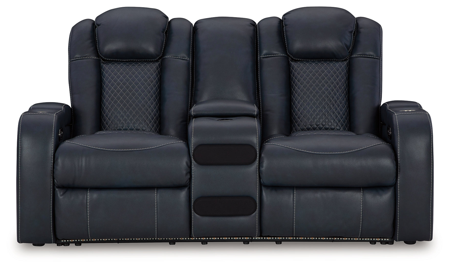 Fyne-Dyme Sapphire Power Reclining Loveseat with Console - 3660318 - Bien Home Furniture & Electronics