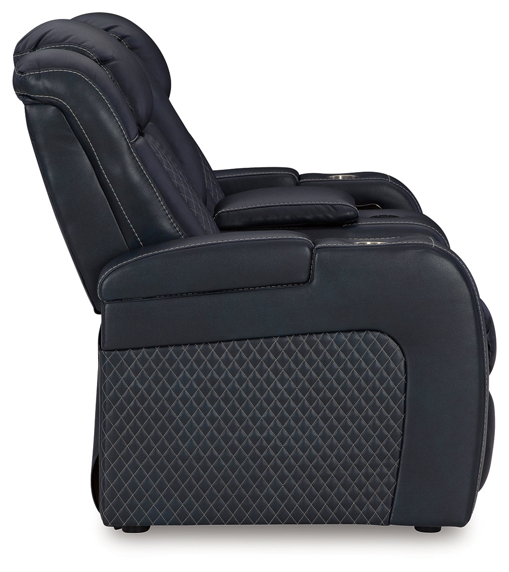 Fyne-Dyme Sapphire Power Reclining Loveseat with Console - 3660318 - Bien Home Furniture & Electronics