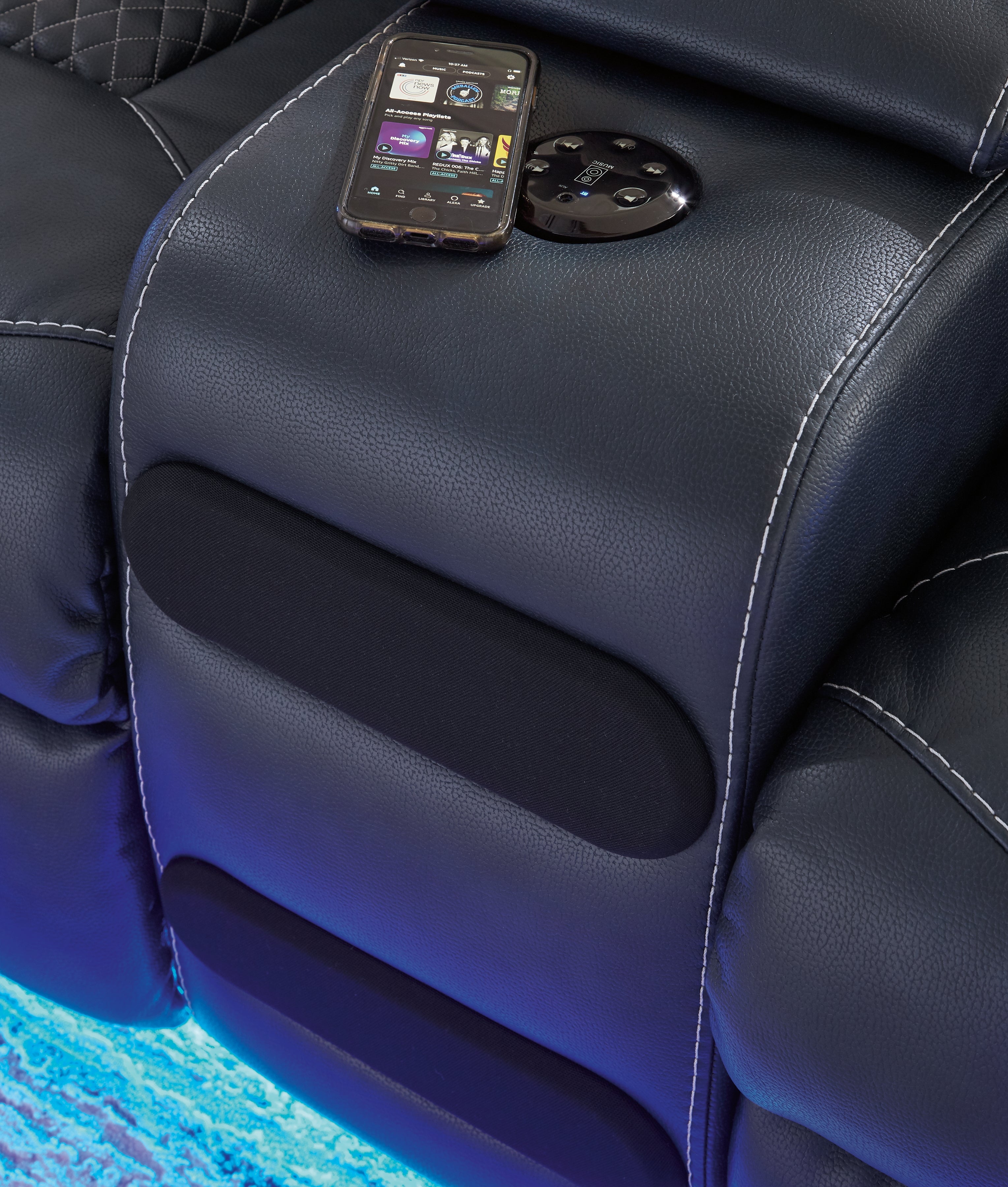 Fyne-Dyme Sapphire Power Reclining Loveseat with Console - 3660318 - Bien Home Furniture & Electronics