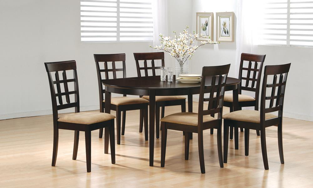 Gabriel Cappuccino Oval Dining Table - 100770 - Bien Home Furniture & Electronics