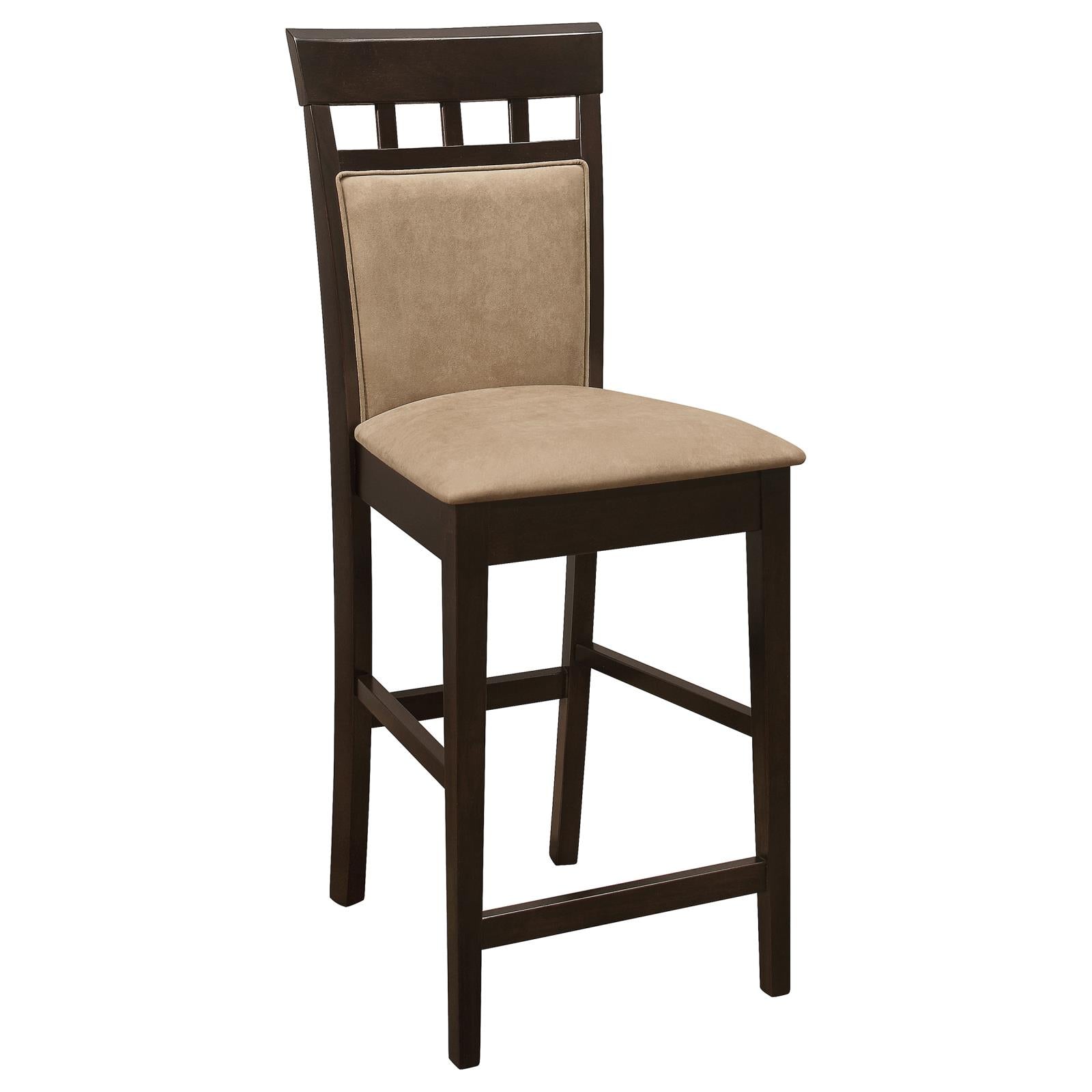 Gabriel Cappuccino/Tan Upholstered Counter Height Stools, Set of 2 - 100219 - Bien Home Furniture & Electronics