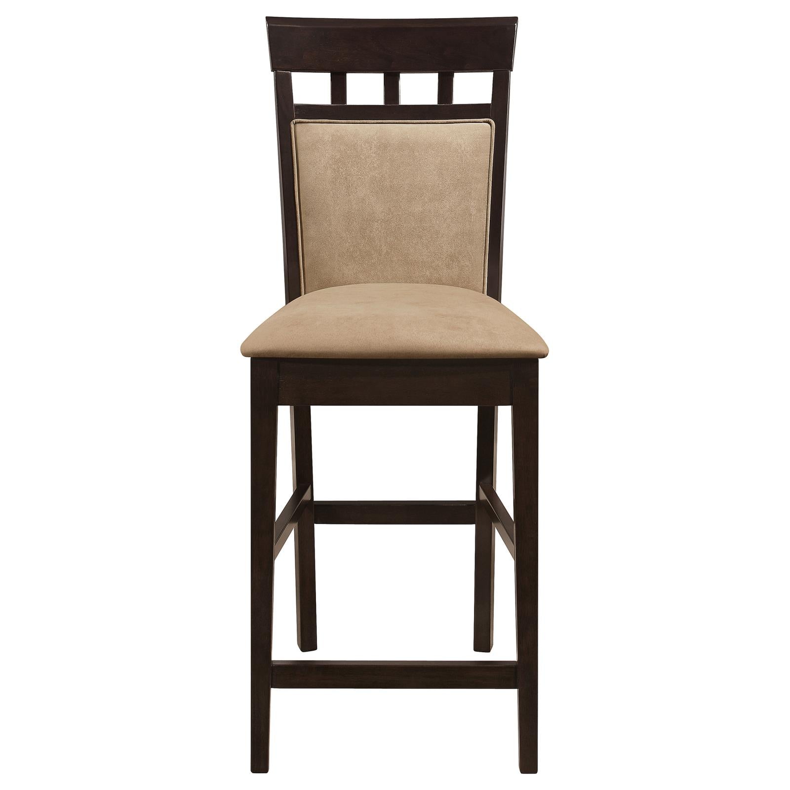 Gabriel Cappuccino/Tan Upholstered Counter Height Stools, Set of 2 - 100219 - Bien Home Furniture & Electronics
