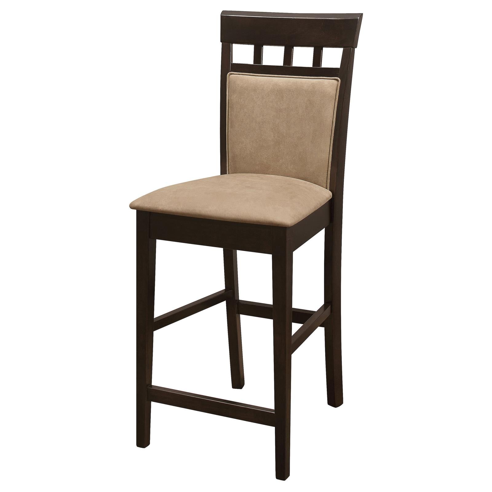 Gabriel Cappuccino/Tan Upholstered Counter Height Stools, Set of 2 - 100219 - Bien Home Furniture & Electronics