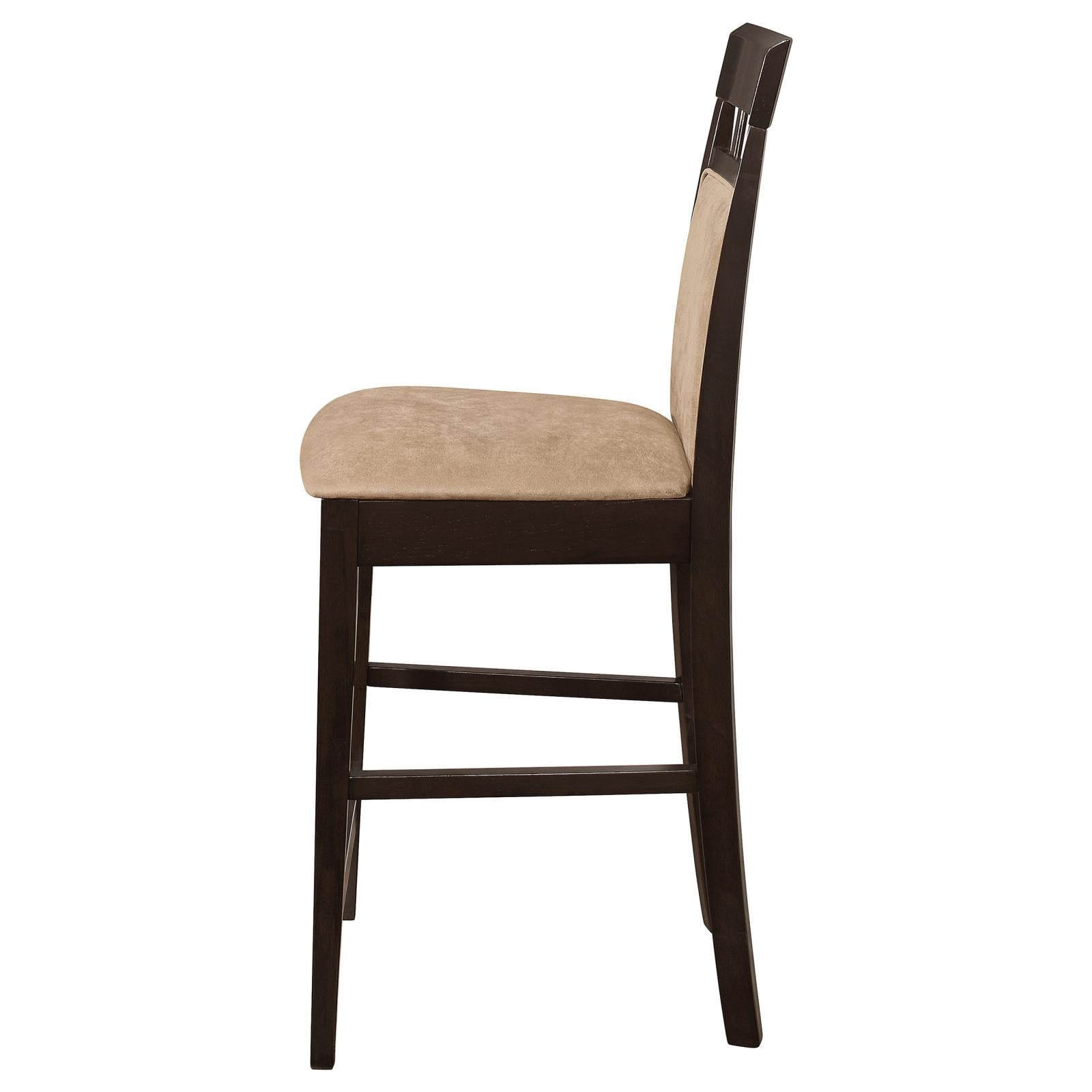 Gabriel Cappuccino/Tan Upholstered Counter Height Stools, Set of 2 - 100219 - Bien Home Furniture & Electronics