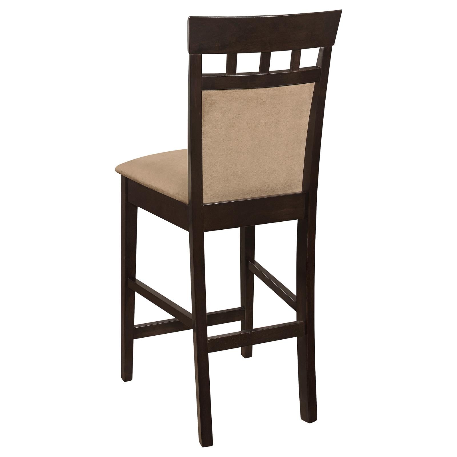 Gabriel Cappuccino/Tan Upholstered Counter Height Stools, Set of 2 - 100219 - Bien Home Furniture & Electronics
