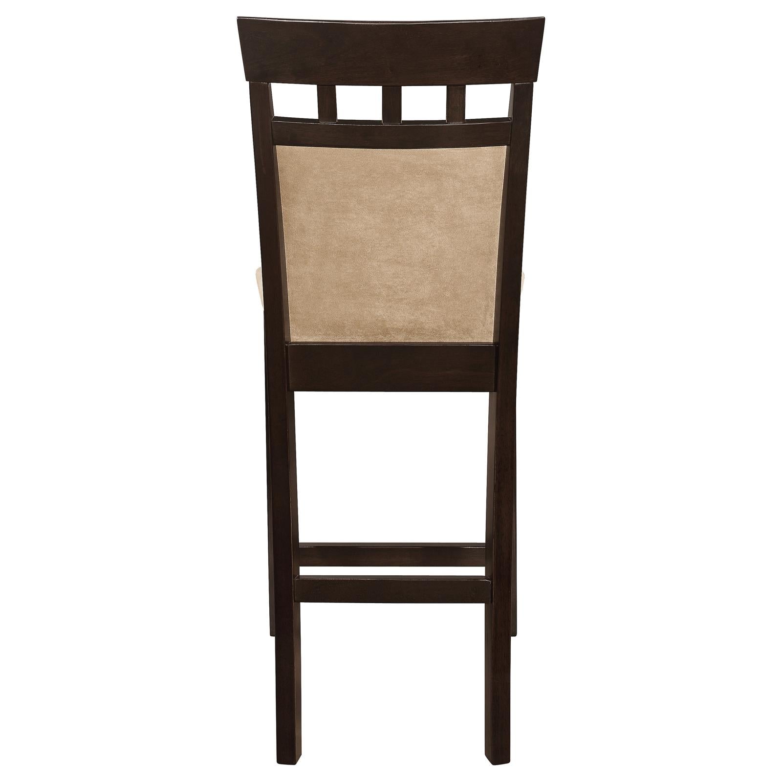 Gabriel Cappuccino/Tan Upholstered Counter Height Stools, Set of 2 - 100219 - Bien Home Furniture & Electronics
