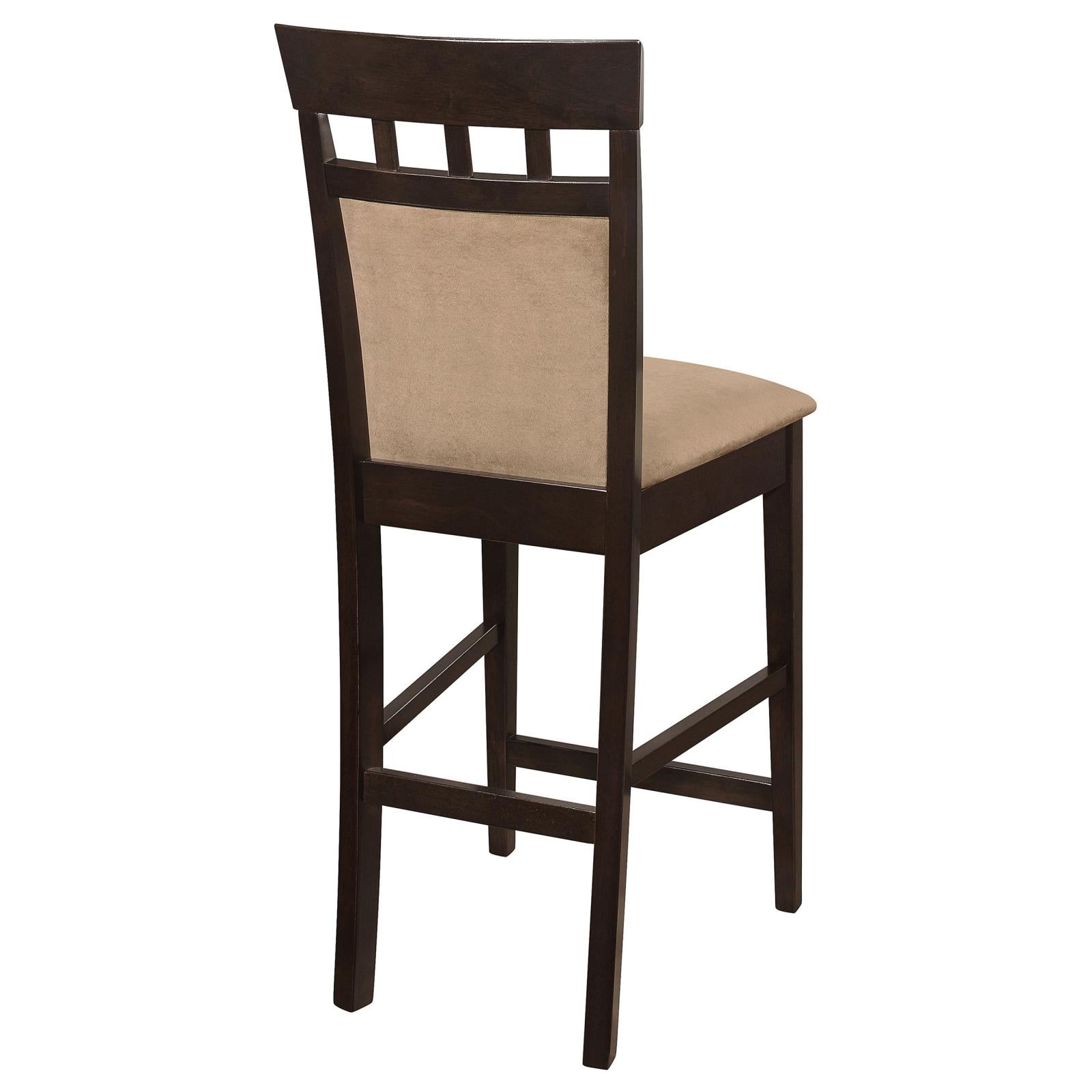Gabriel Cappuccino/Tan Upholstered Counter Height Stools, Set of 2 - 100219 - Bien Home Furniture & Electronics