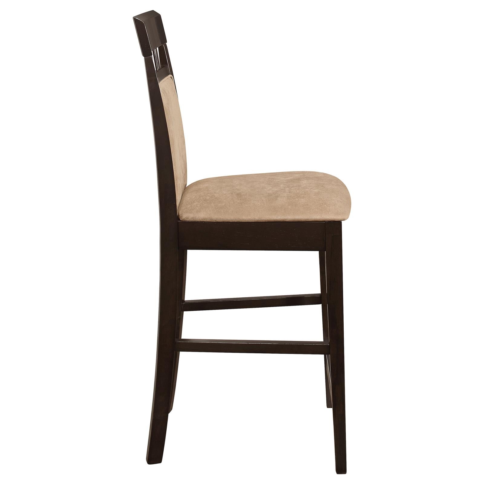 Gabriel Cappuccino/Tan Upholstered Counter Height Stools, Set of 2 - 100219 - Bien Home Furniture & Electronics