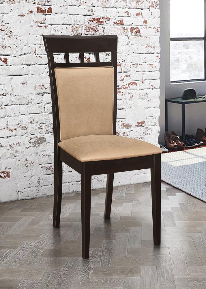 Gabriel Cappuccino/Tan Upholstered Side Chairs, Set of 2 - 100773 - Bien Home Furniture & Electronics