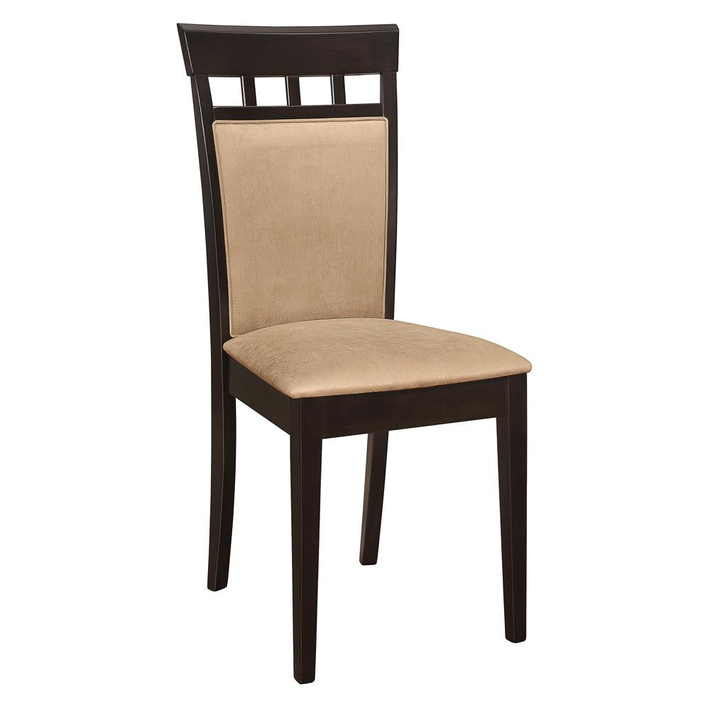 Gabriel Cappuccino/Tan Upholstered Side Chairs, Set of 2 - 100773 - Bien Home Furniture &amp; Electronics