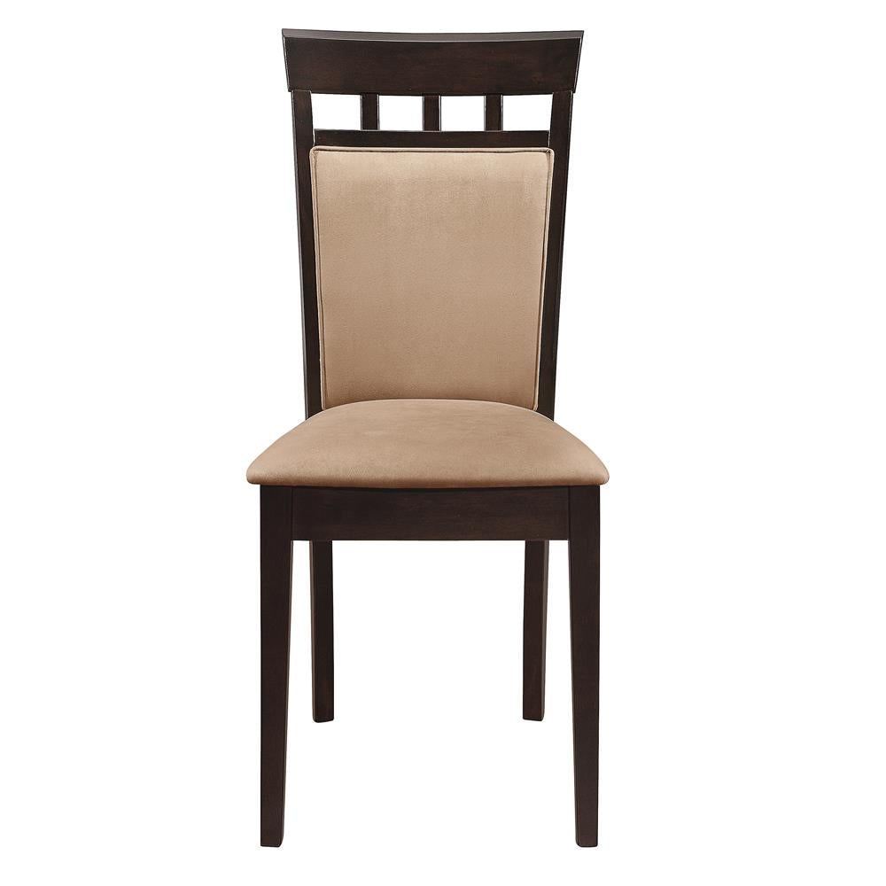 Gabriel Cappuccino/Tan Upholstered Side Chairs, Set of 2 - 100773 - Bien Home Furniture &amp; Electronics