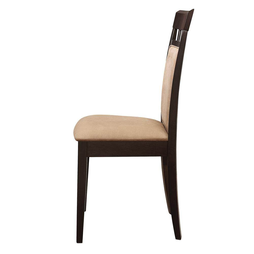 Gabriel Cappuccino/Tan Upholstered Side Chairs, Set of 2 - 100773 - Bien Home Furniture & Electronics