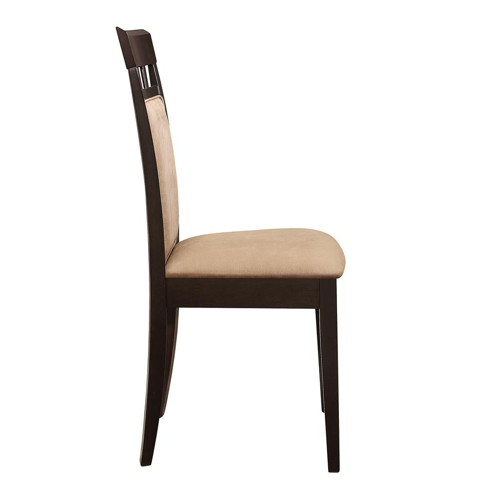 Gabriel Cappuccino/Tan Upholstered Side Chairs, Set of 2 - 100773 - Bien Home Furniture &amp; Electronics