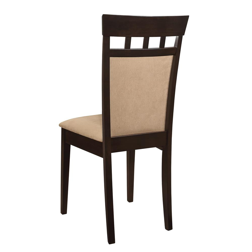 Gabriel Cappuccino/Tan Upholstered Side Chairs, Set of 2 - 100773 - Bien Home Furniture & Electronics