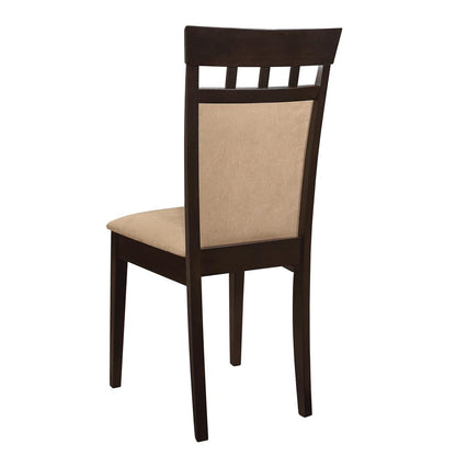 Gabriel Cappuccino/Tan Upholstered Side Chairs, Set of 2 - 100773 - Bien Home Furniture &amp; Electronics