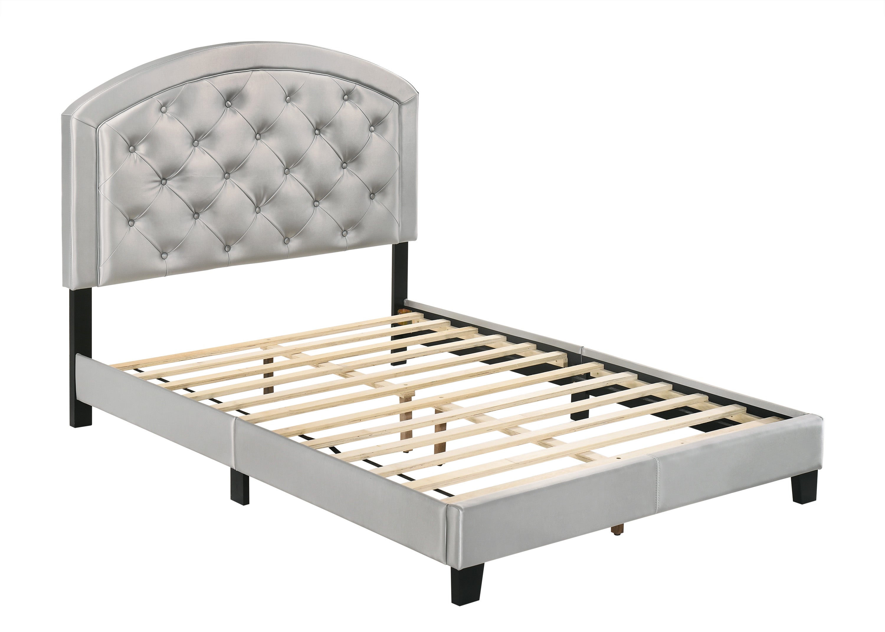 Gaby Silver Full Upholstered Platform Bed - 5269PUSL-F - Bien Home Furniture & Electronics