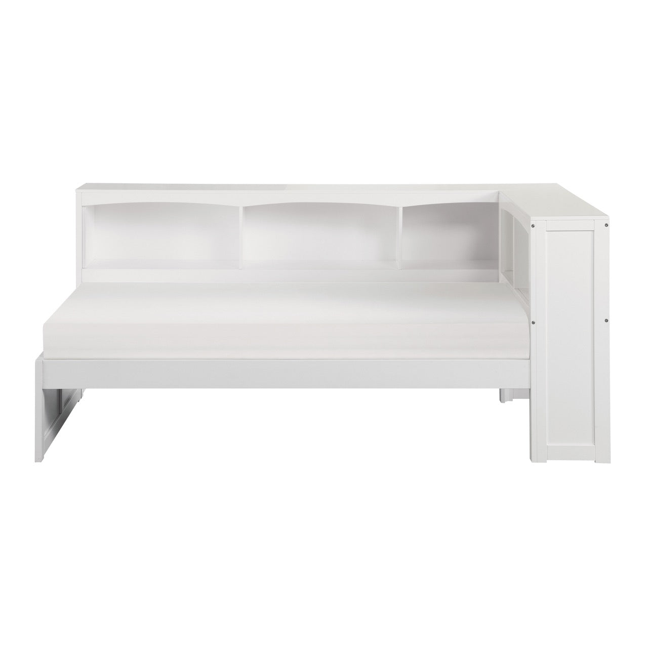 Galen White Twin Bookcase Corner Bed - SET | B2053BCW-1 | B2053BCW-2 | B2053BCW-BC - Bien Home Furniture & Electronics