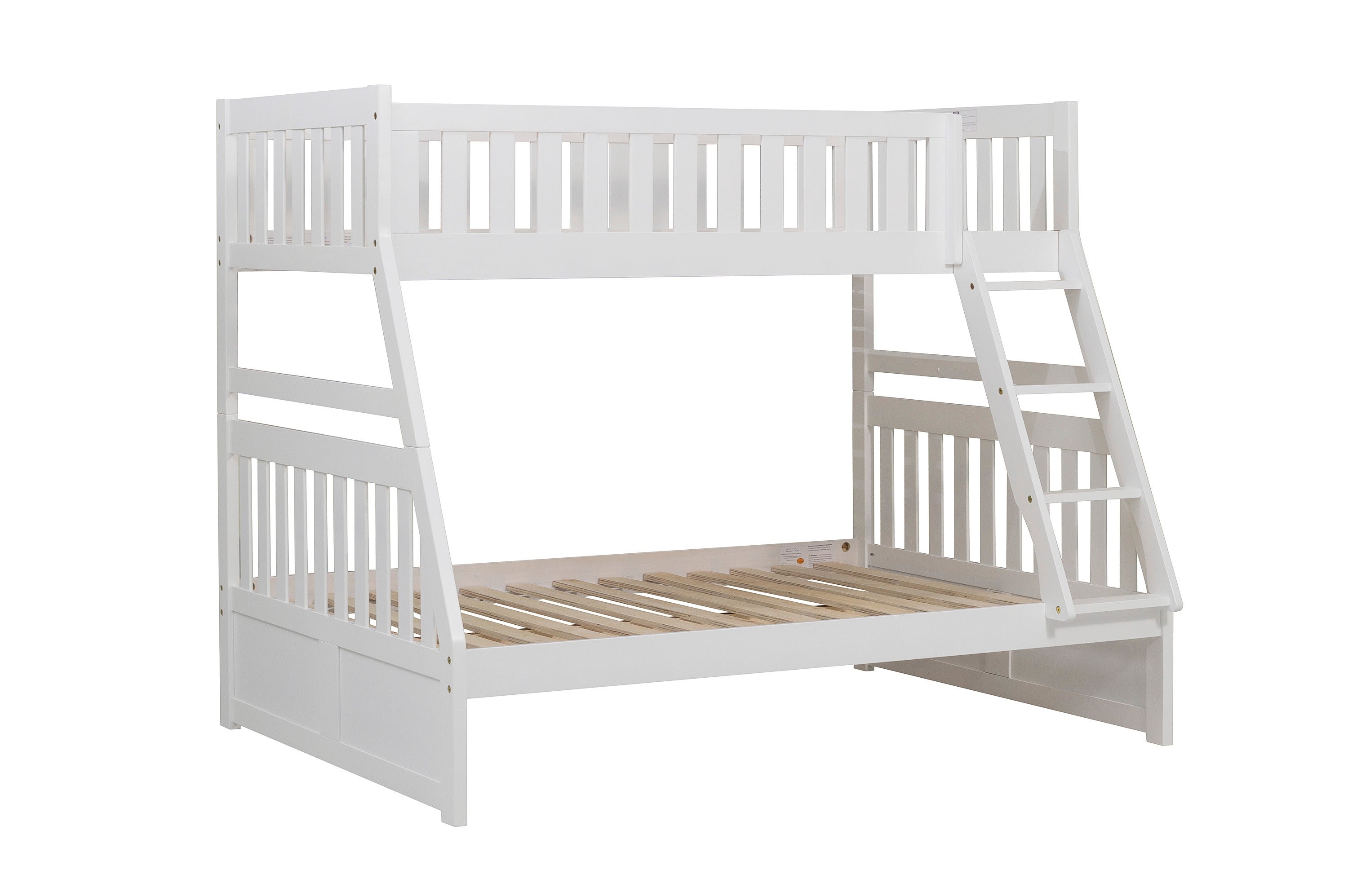 Galen White Twin/Full Bunk Bed - SET | B2053TFW-1 | B2053TFW-2 | B2053TFW-SL - Bien Home Furniture & Electronics