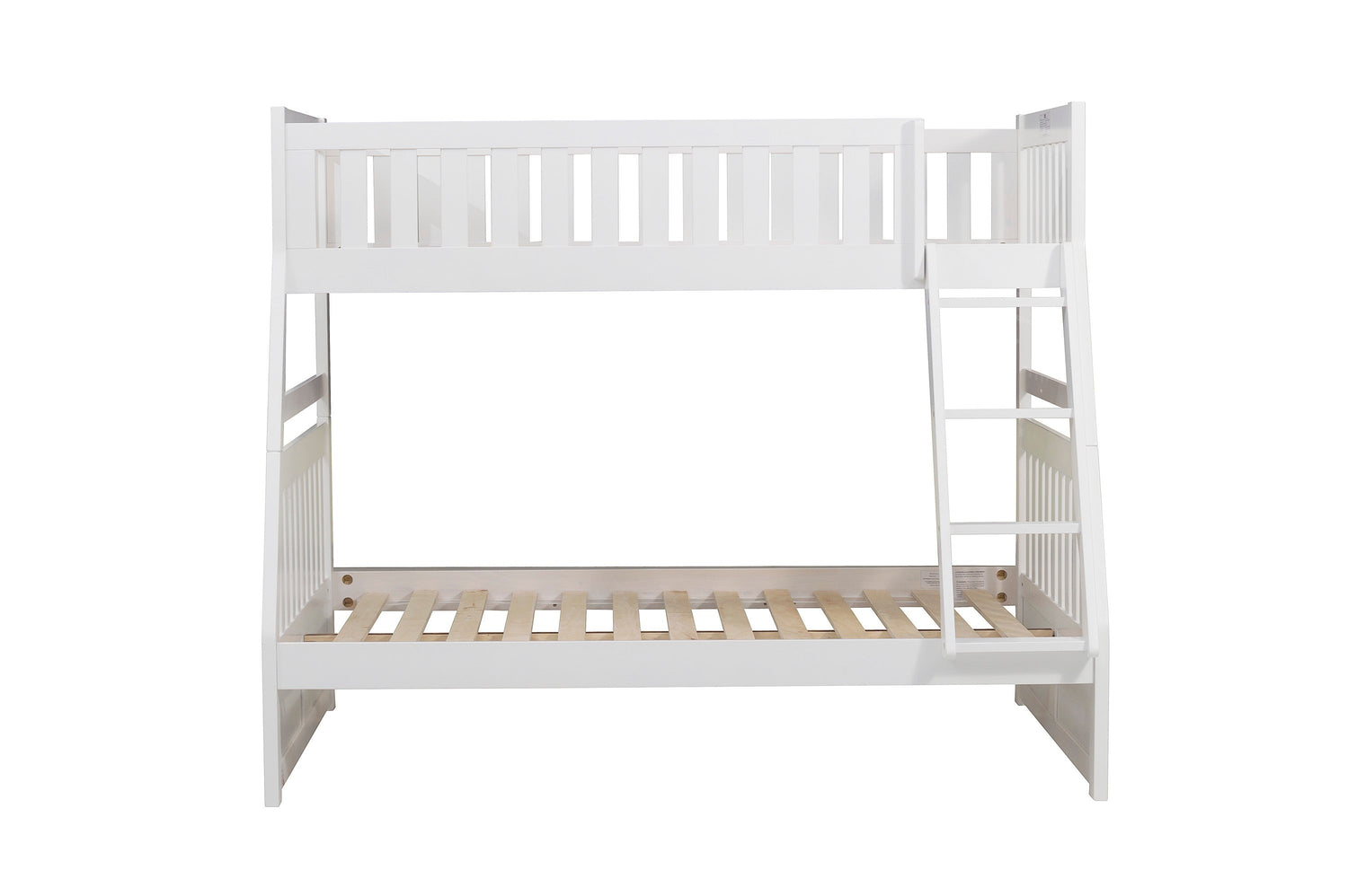 Galen White Twin/Full Bunk Bed - SET | B2053TFW-1 | B2053TFW-2 | B2053TFW-SL - Bien Home Furniture & Electronics