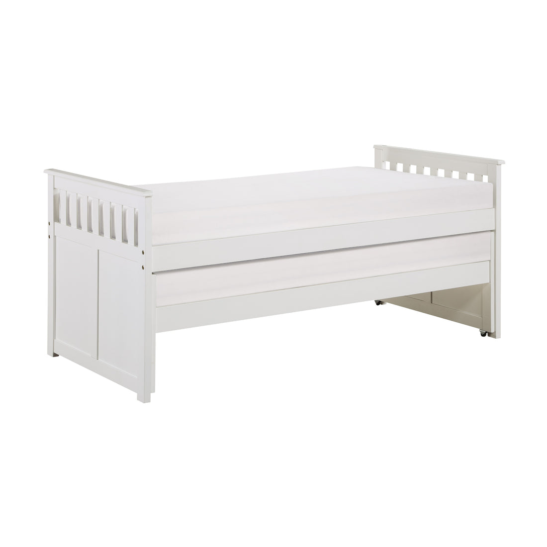 Galen White Twin/Twin Bed - SET | B2053RTW-1 | B2053RTW-2 | B2053RTW-SL - Bien Home Furniture &amp; Electronics